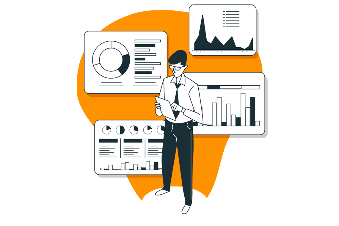 Relatórios e dados em tempo real